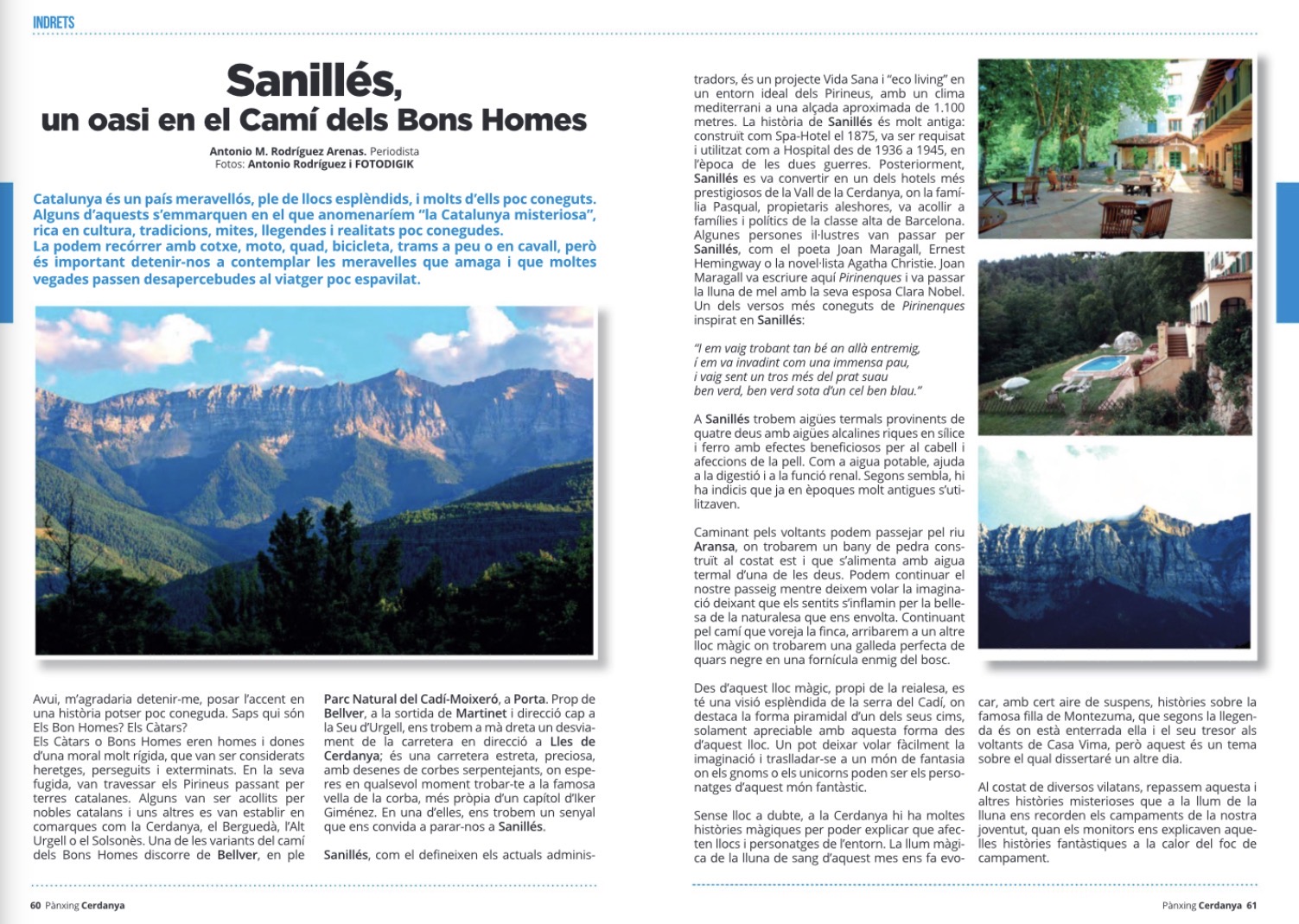Artículo Sanillés, un oasi en el Camí dels Bons Homes, publicado en Pànxing Cerdanya